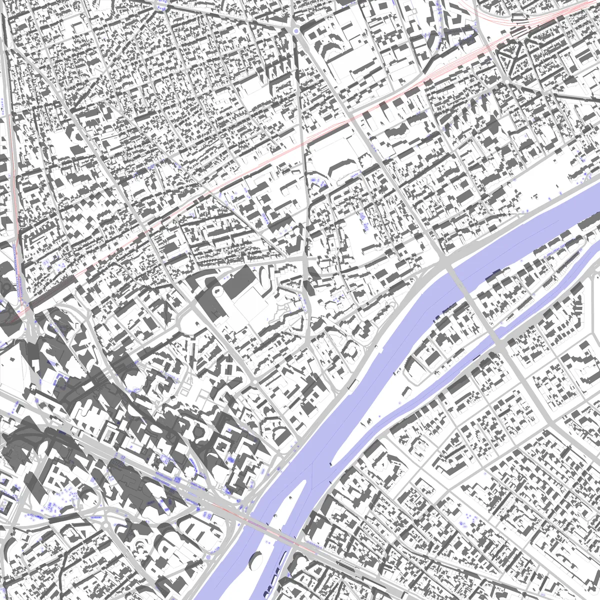 Courbevoie plan de situation (2,5 km)