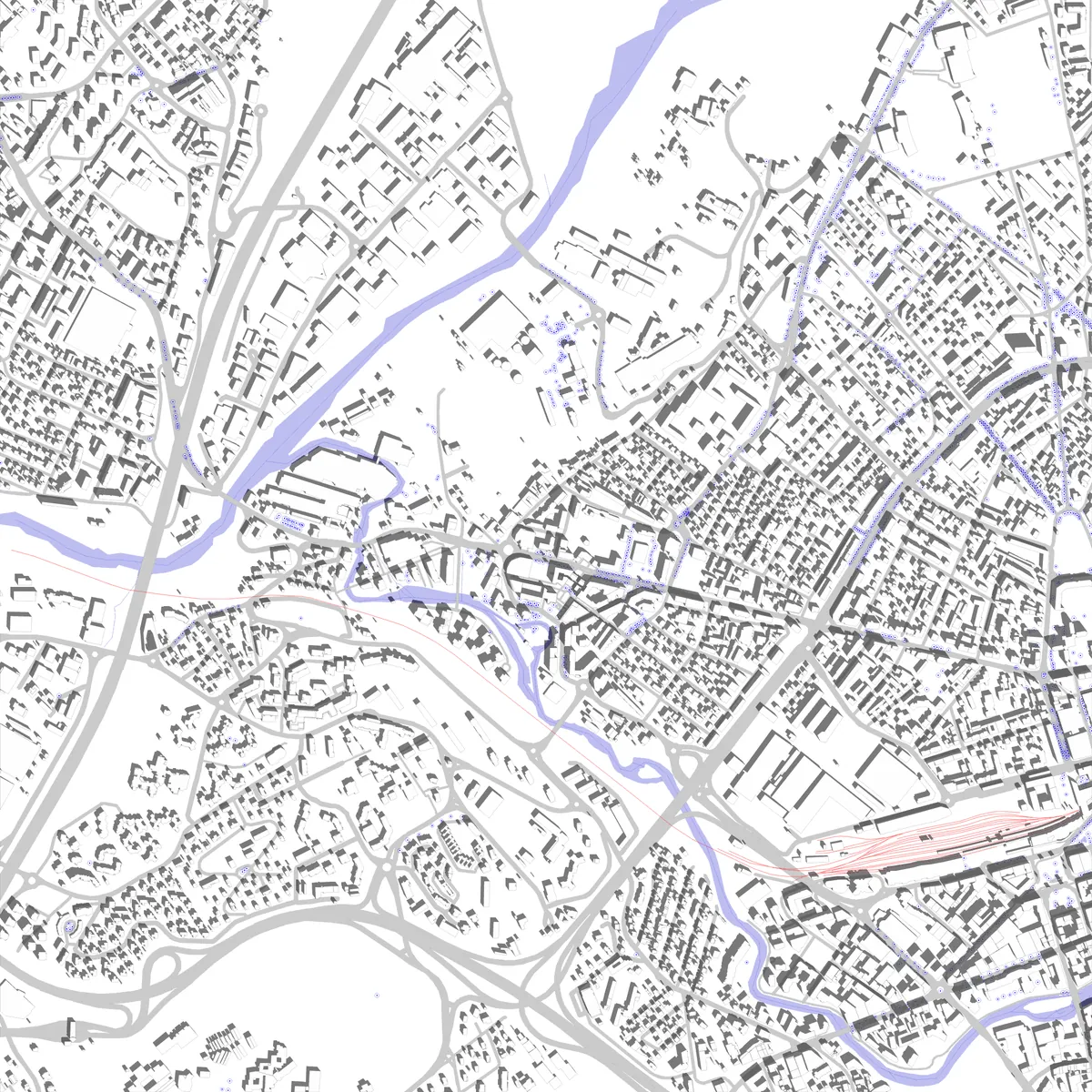 Cran-Gevrier Lageplan (2,5 km)