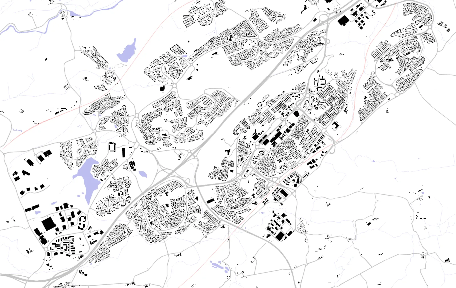 Cumbernauld figure ground plan