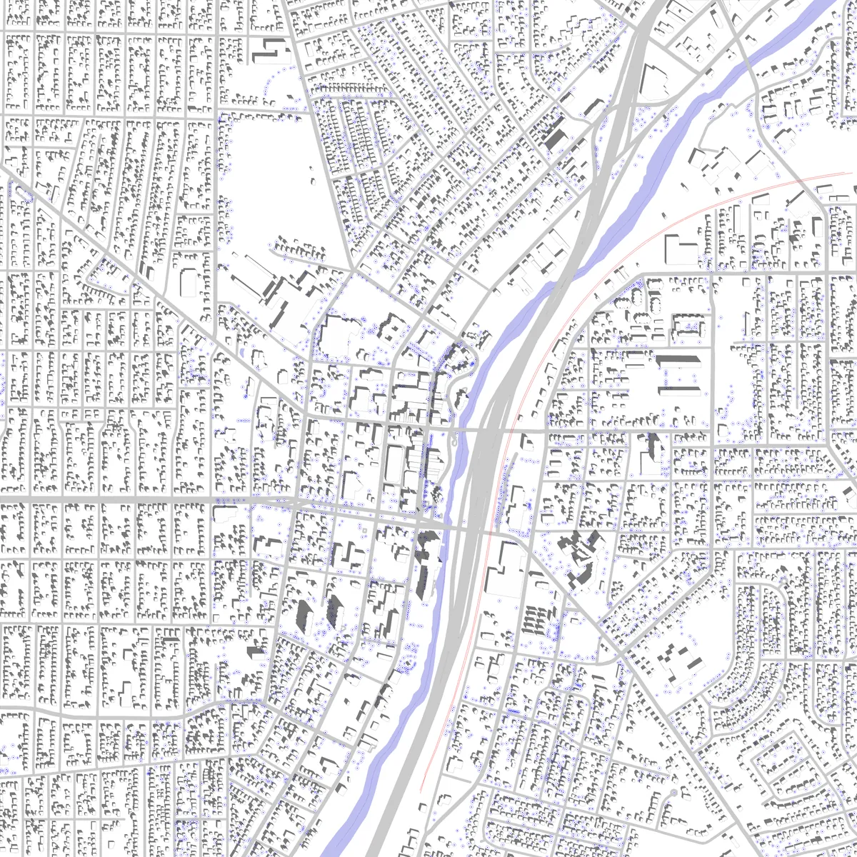 Cuyahoga Falls site plan (2.5 km)