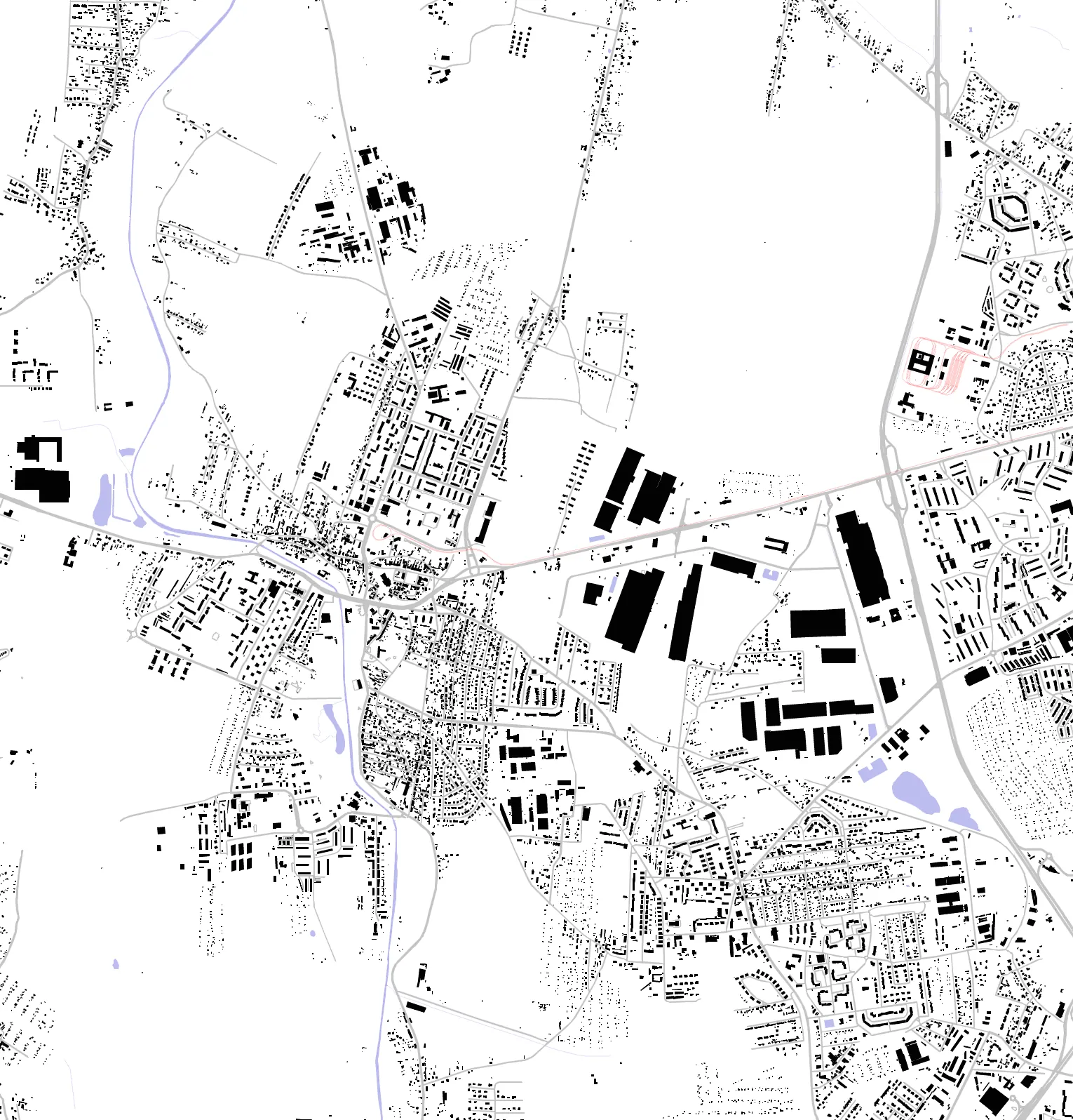 Czeladź plan czarno-biały
