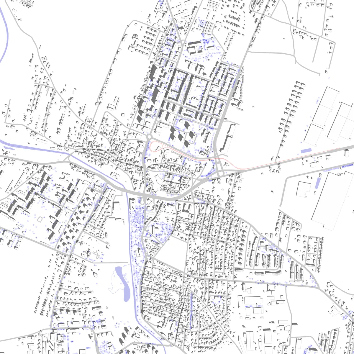Czeladź plan zagospodarowania (2,5 km)