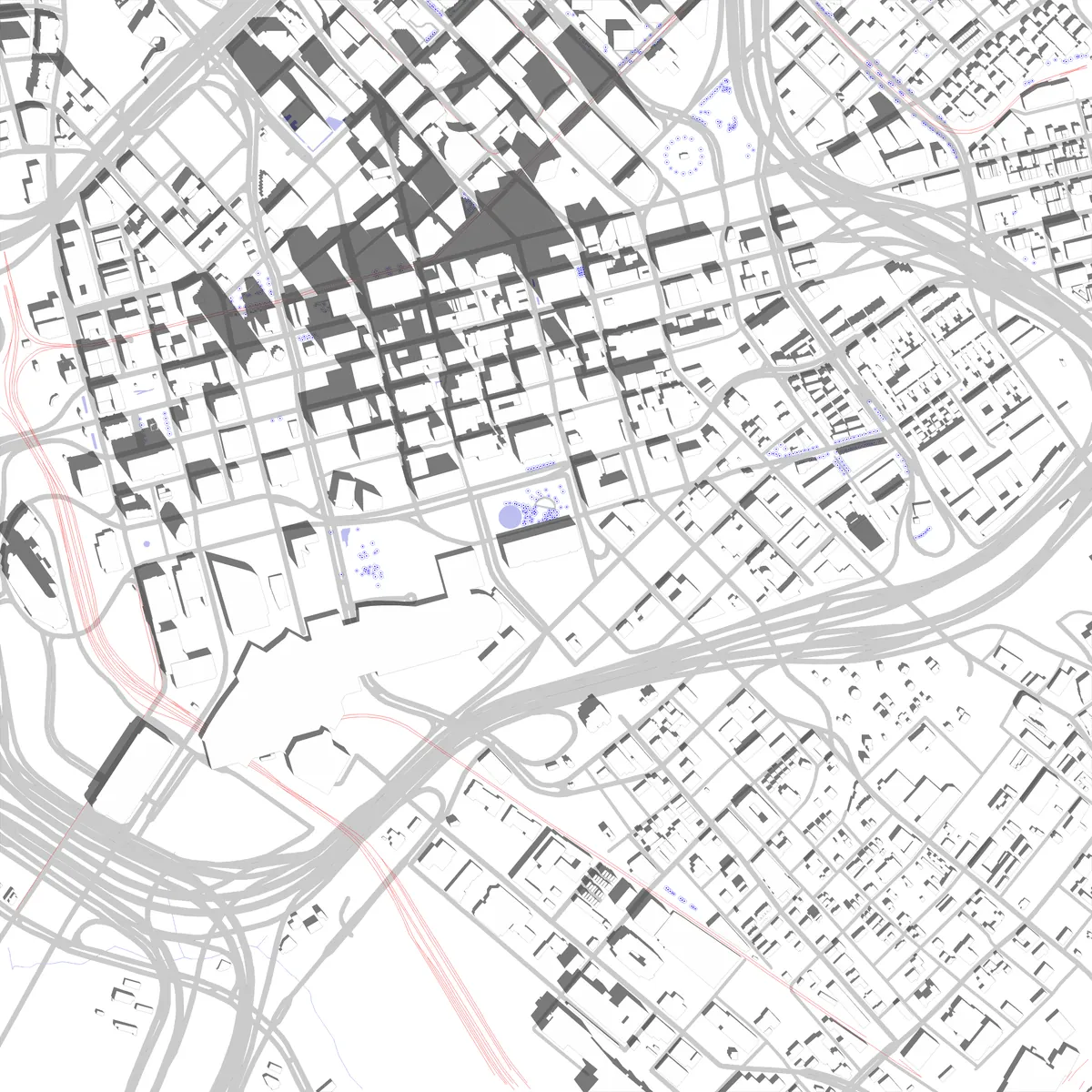 Dallas site plan (2.5 km)