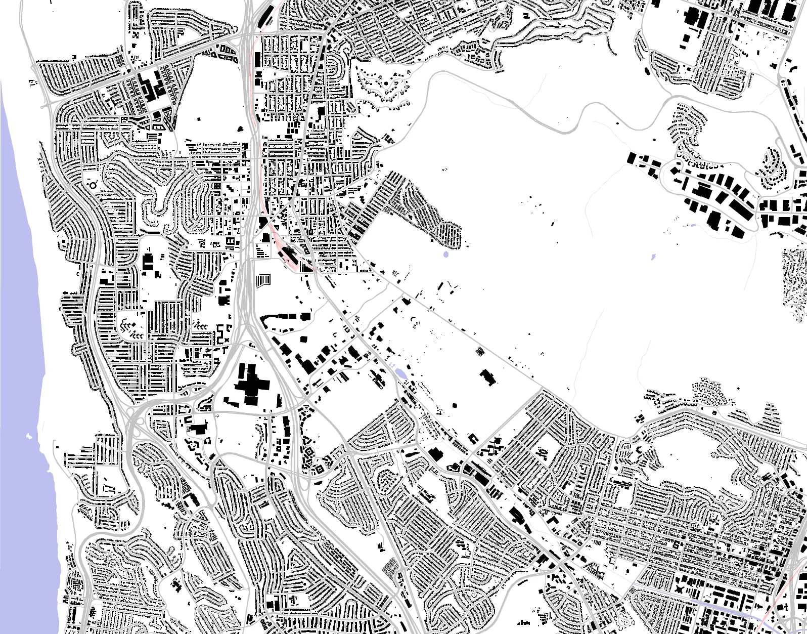Daly City figure ground plan