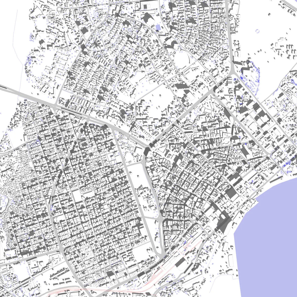 Dar es Salaam Lageplan (2,5 km)
