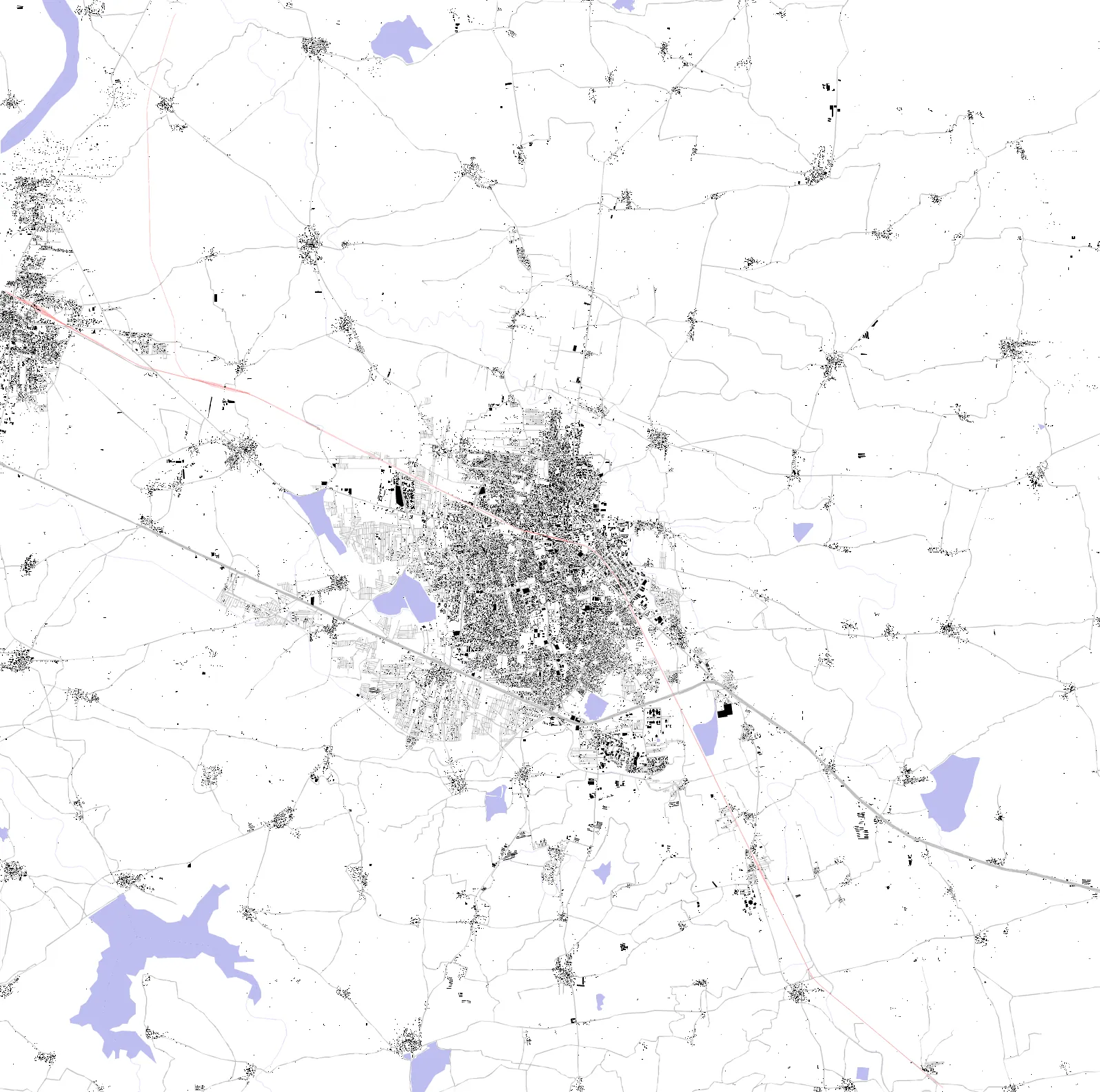 Davangere figure ground plan