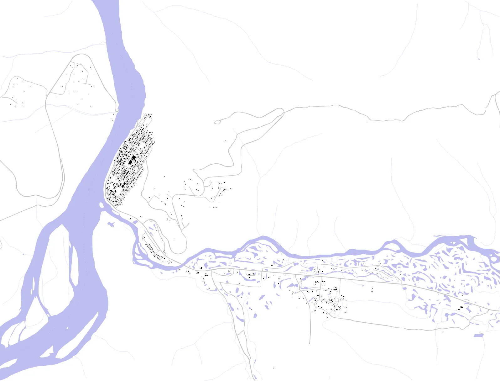 Dawson City figure ground plan