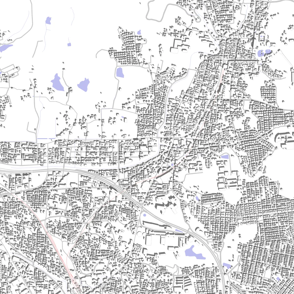 Dazaifu Lageplan (2,5 km)