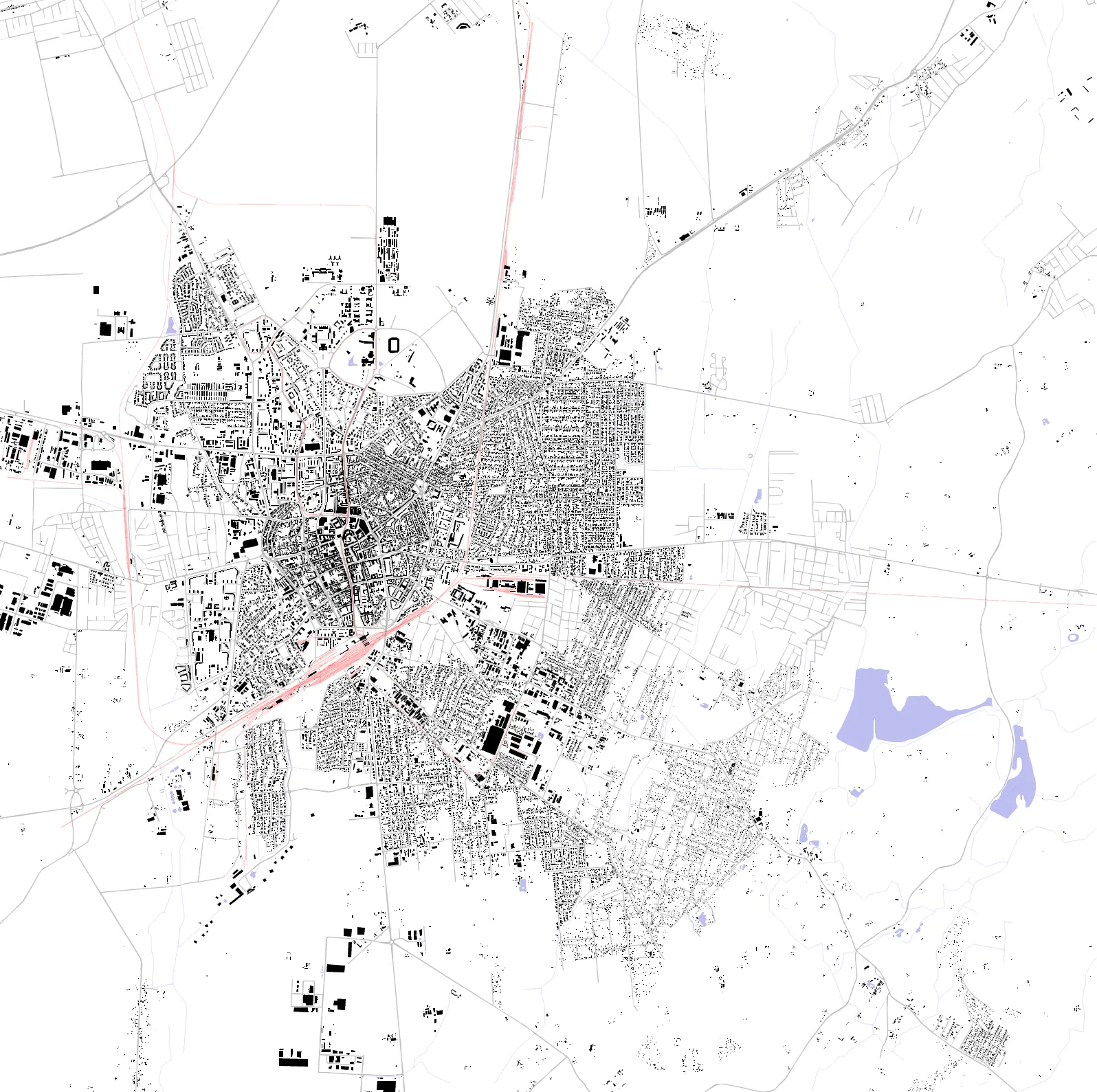 Debrecen figure ground plan