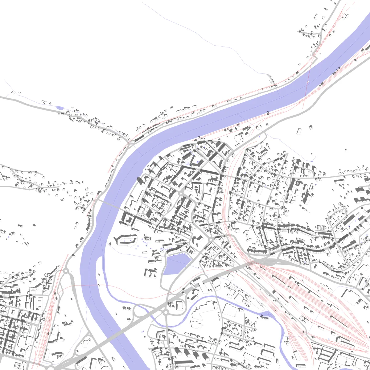 Děčín Lageplan (2,5 km)