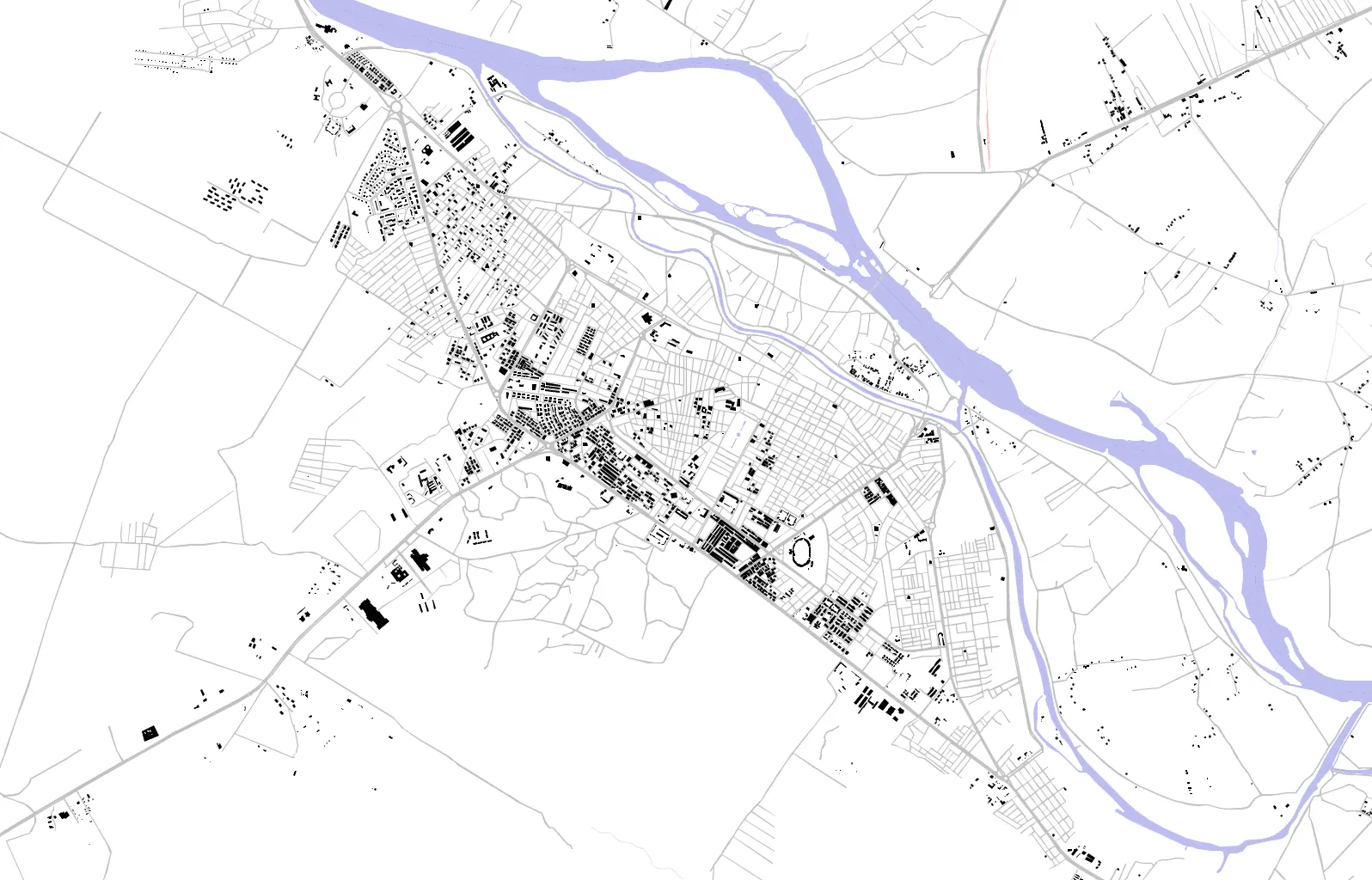 Deir ez-Zor figure ground plan