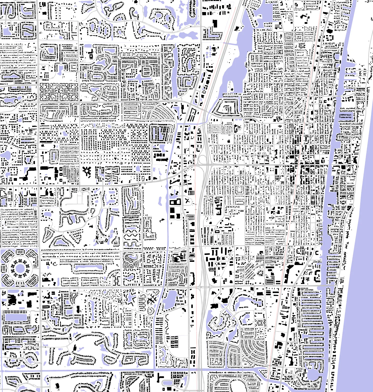 Delray Beach figure ground plan