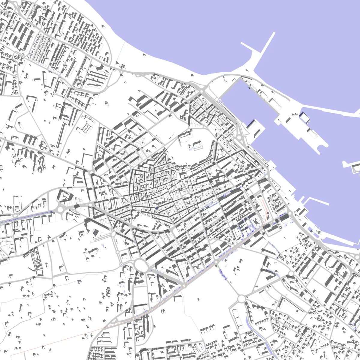 Denia plano de situación (2,5 km)