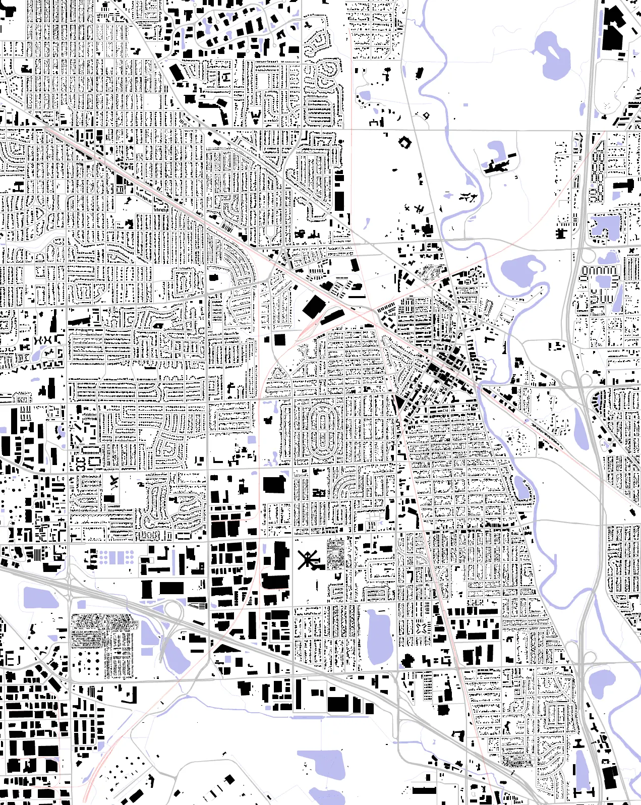 Des Plaines figure ground plan