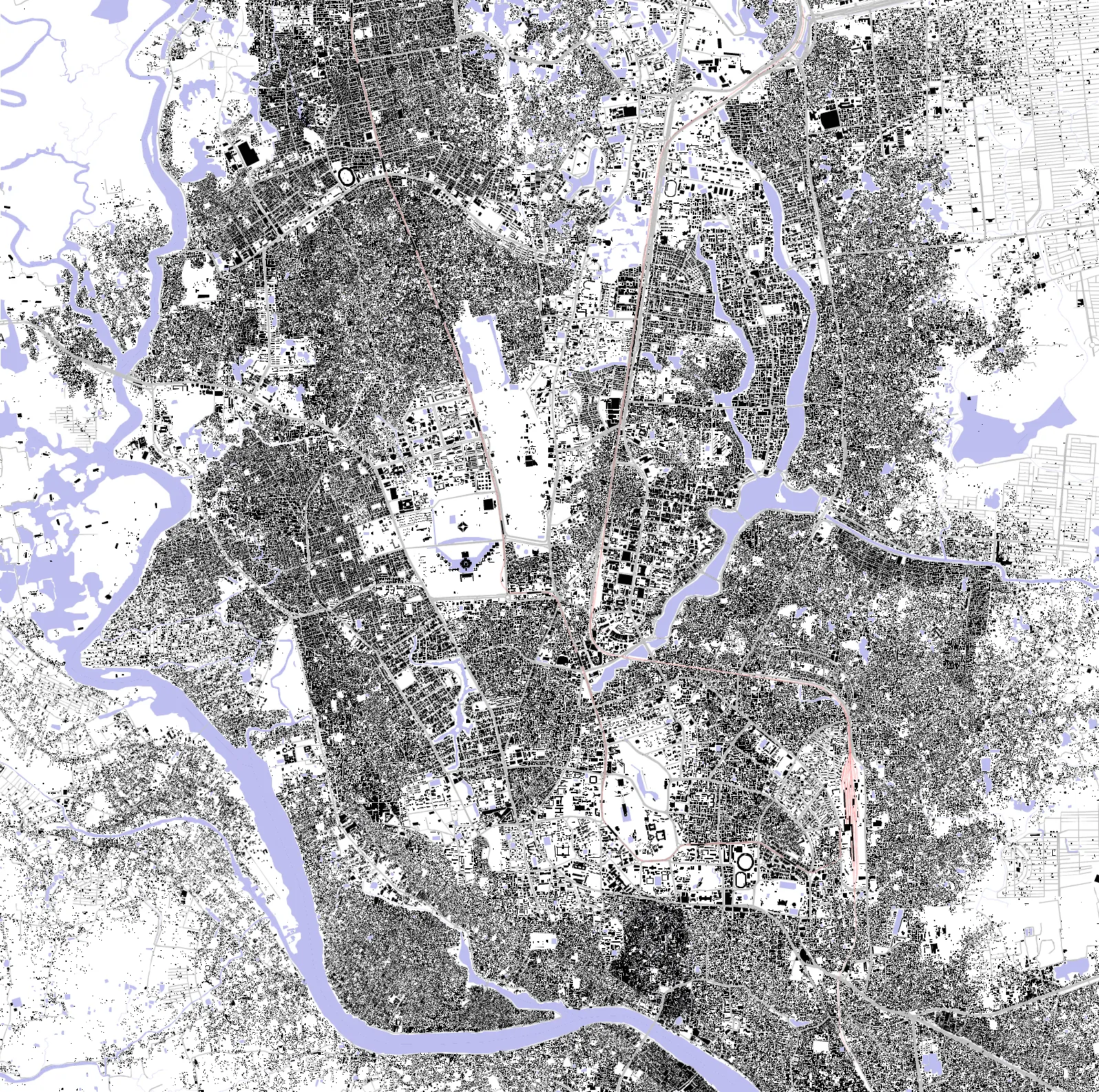 Dhaka figure ground plan