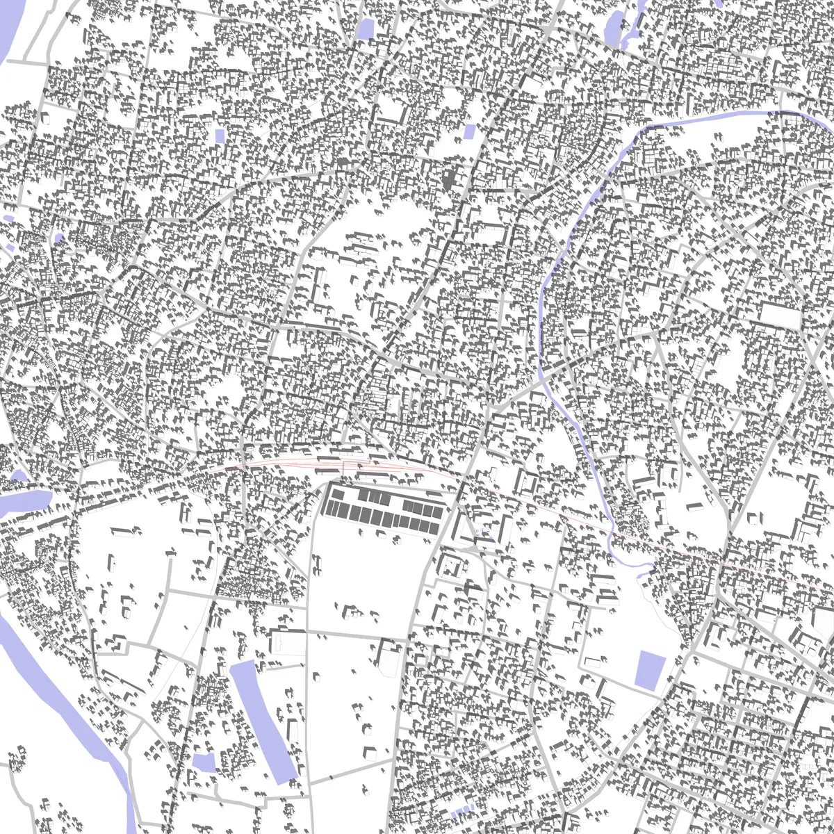 Dinajpur Lageplan (2,5 km)
