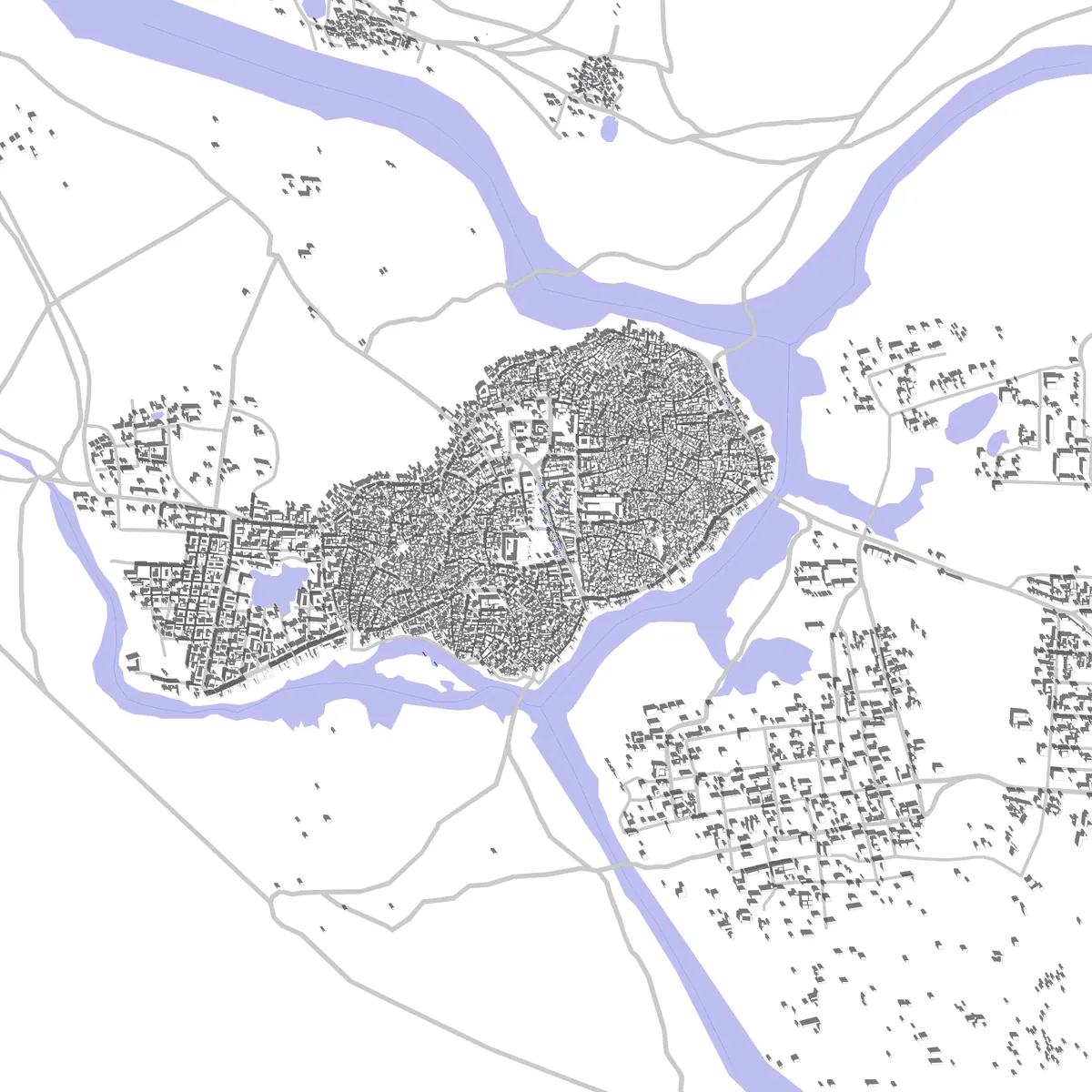Djenné plan de situation (2,5 km)