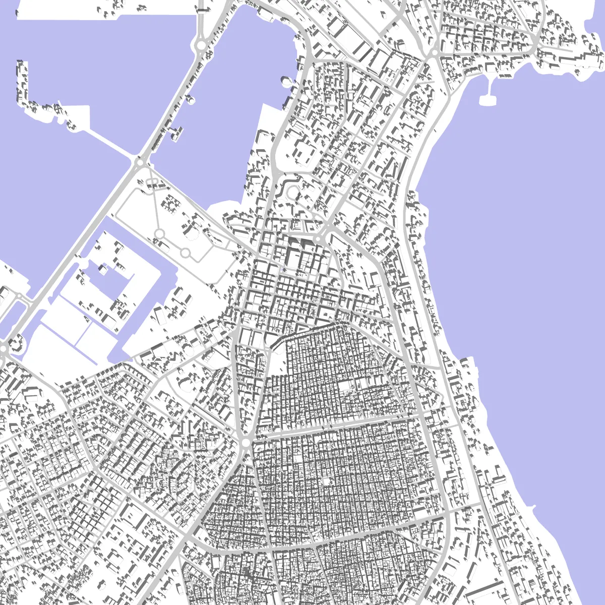 Djibouti plan de situation (2,5 km)