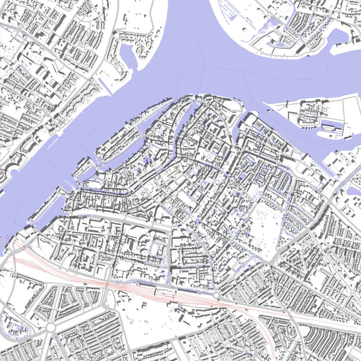 Dordrecht Lageplan (2,5 km)