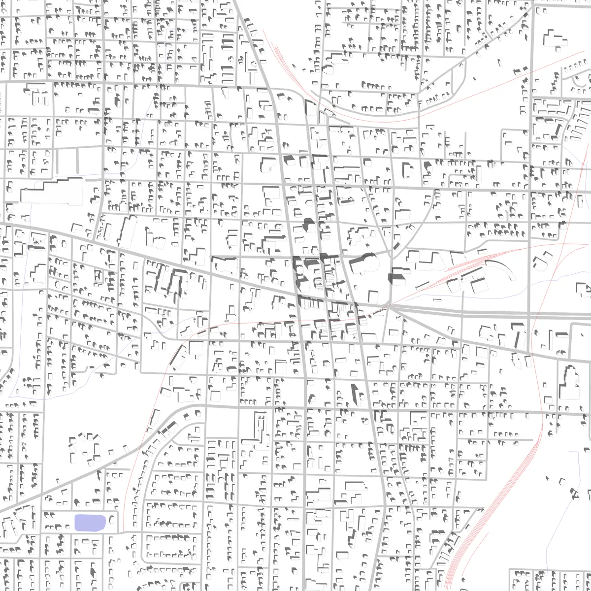 Dothan Lageplan (2,5 km)