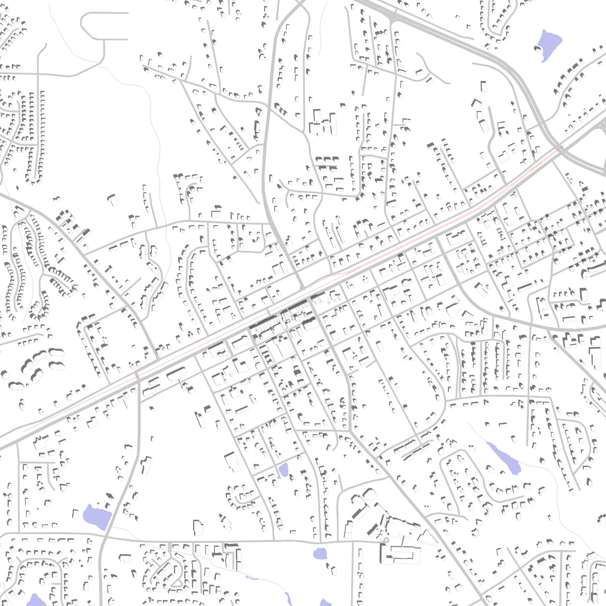 Douglasville Lageplan (2,5 km)