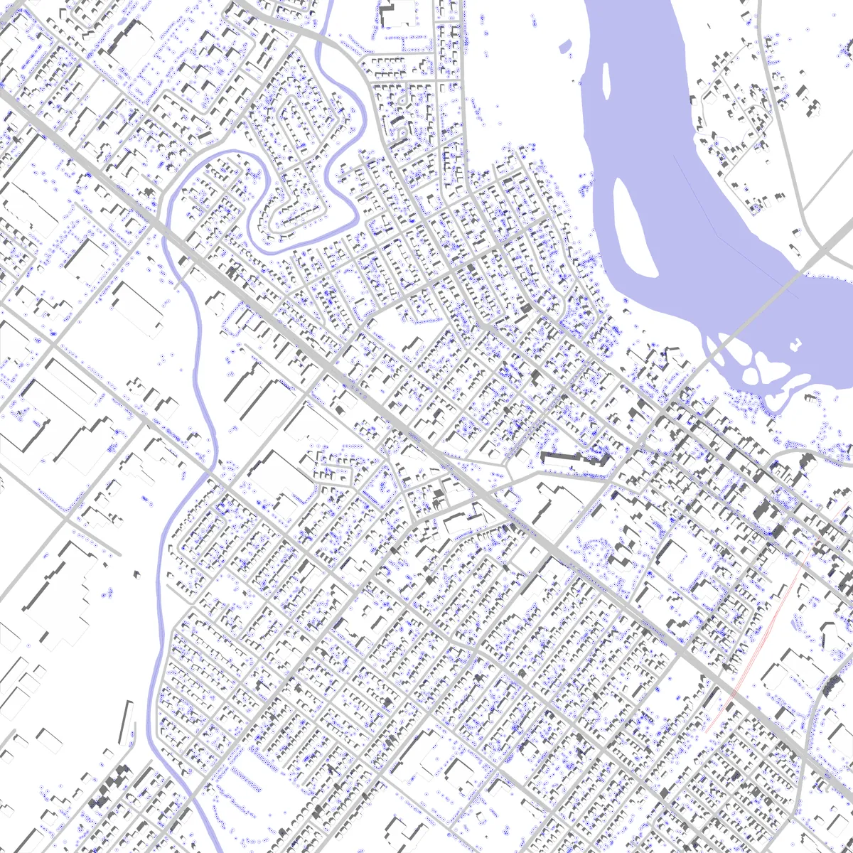 Drummondville site plan (2.5 km)