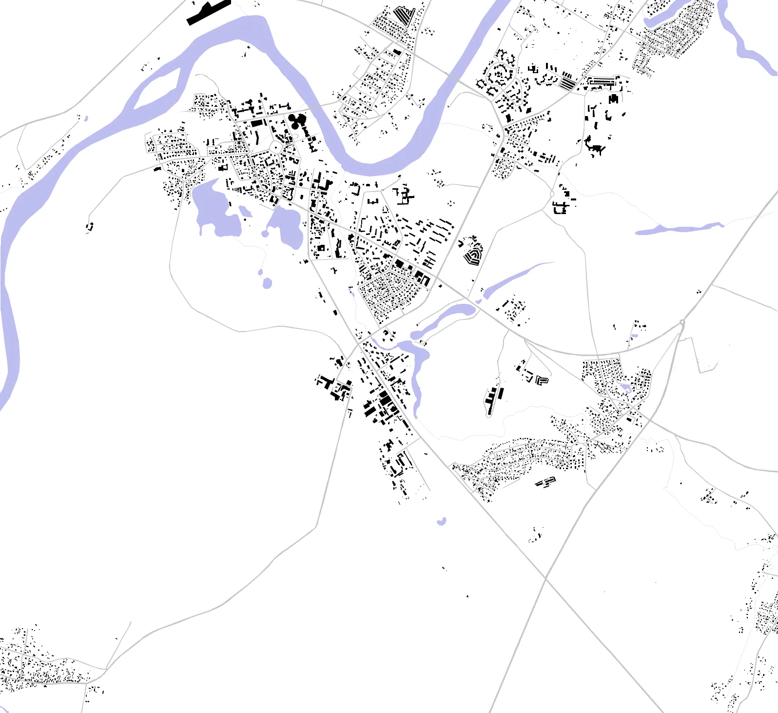 Druskininkai figure ground plan