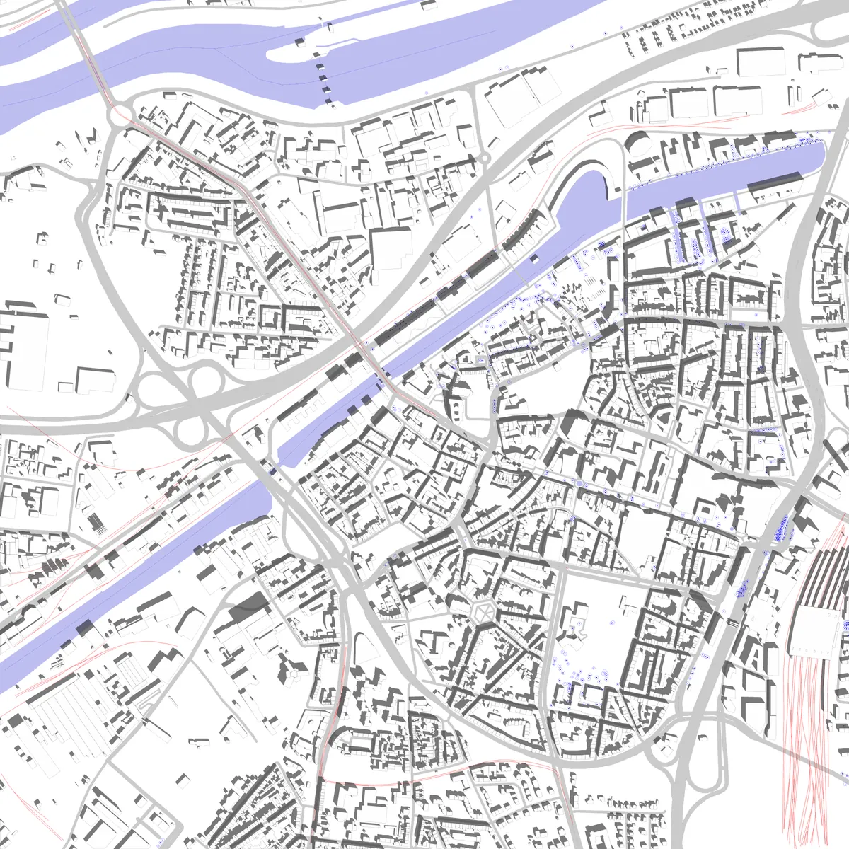 Duisburg Lageplan (2,5 km)