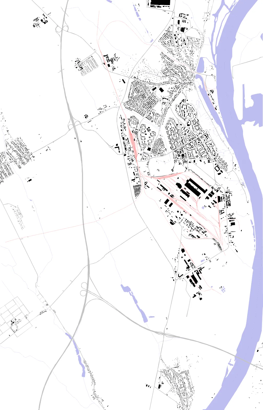 Dunaújváros figure ground plan