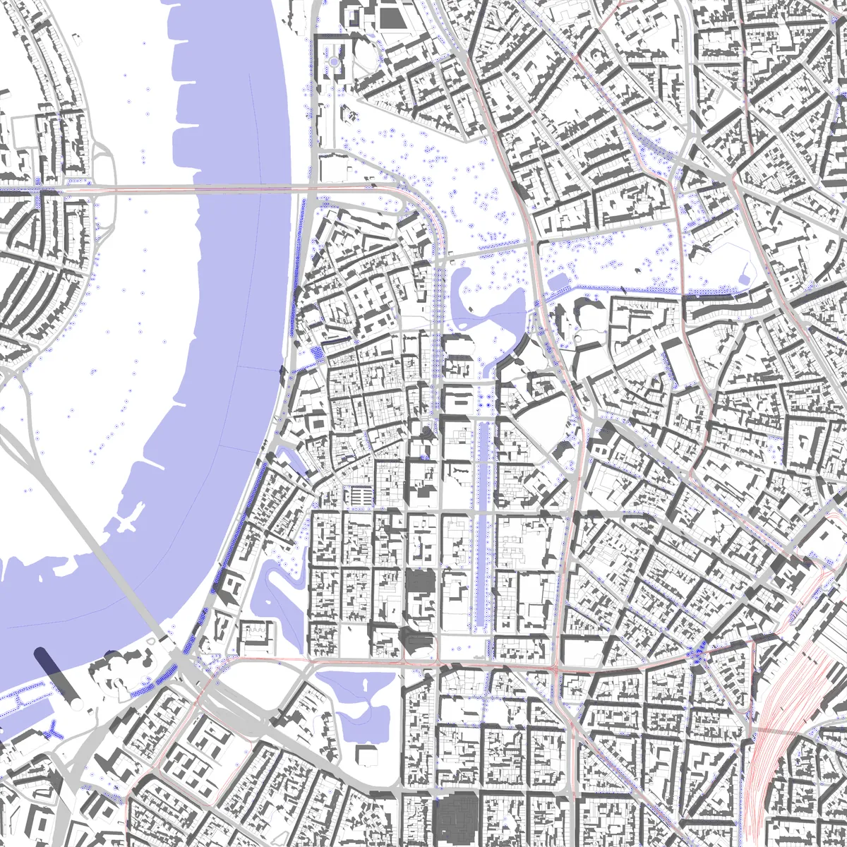 Düsseldorf Lageplan (2,5 km)