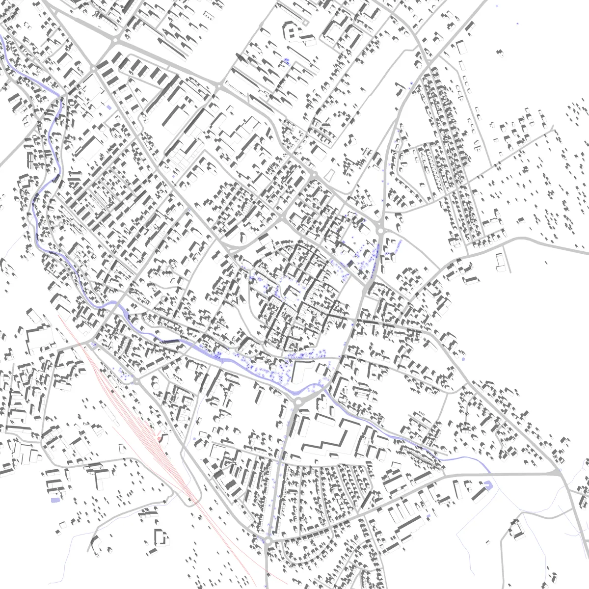 Dzierżoniów plan zagospodarowania (2,5 km)