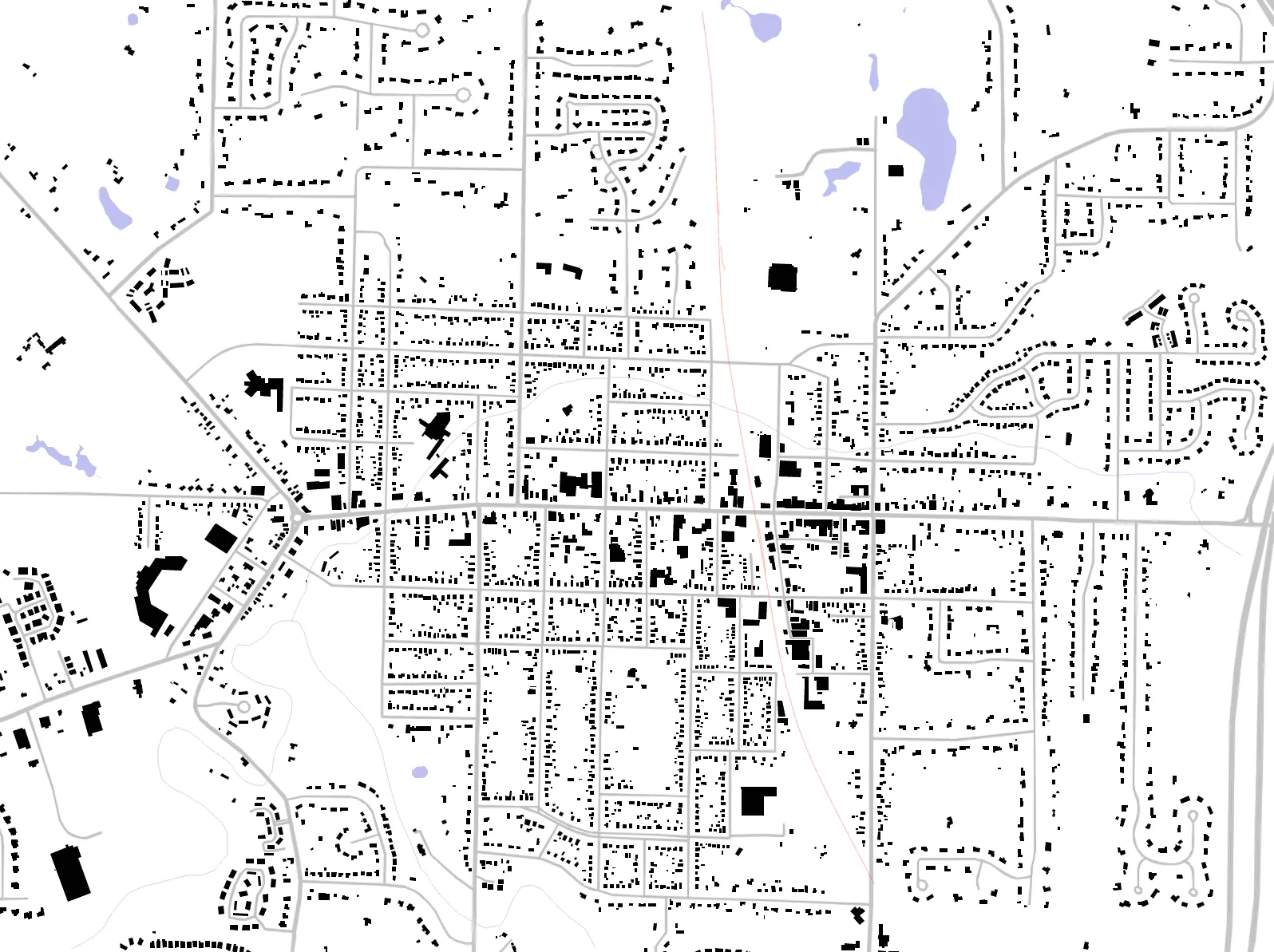 East Aurora figure ground plan