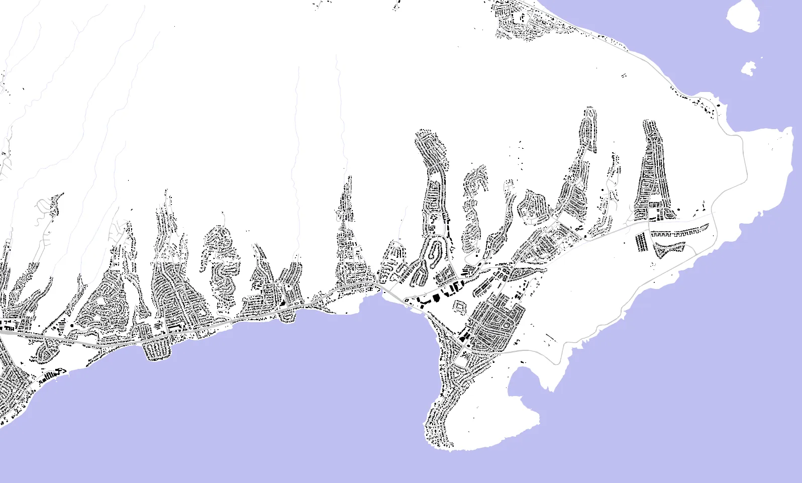 East Honolulu figure ground plan