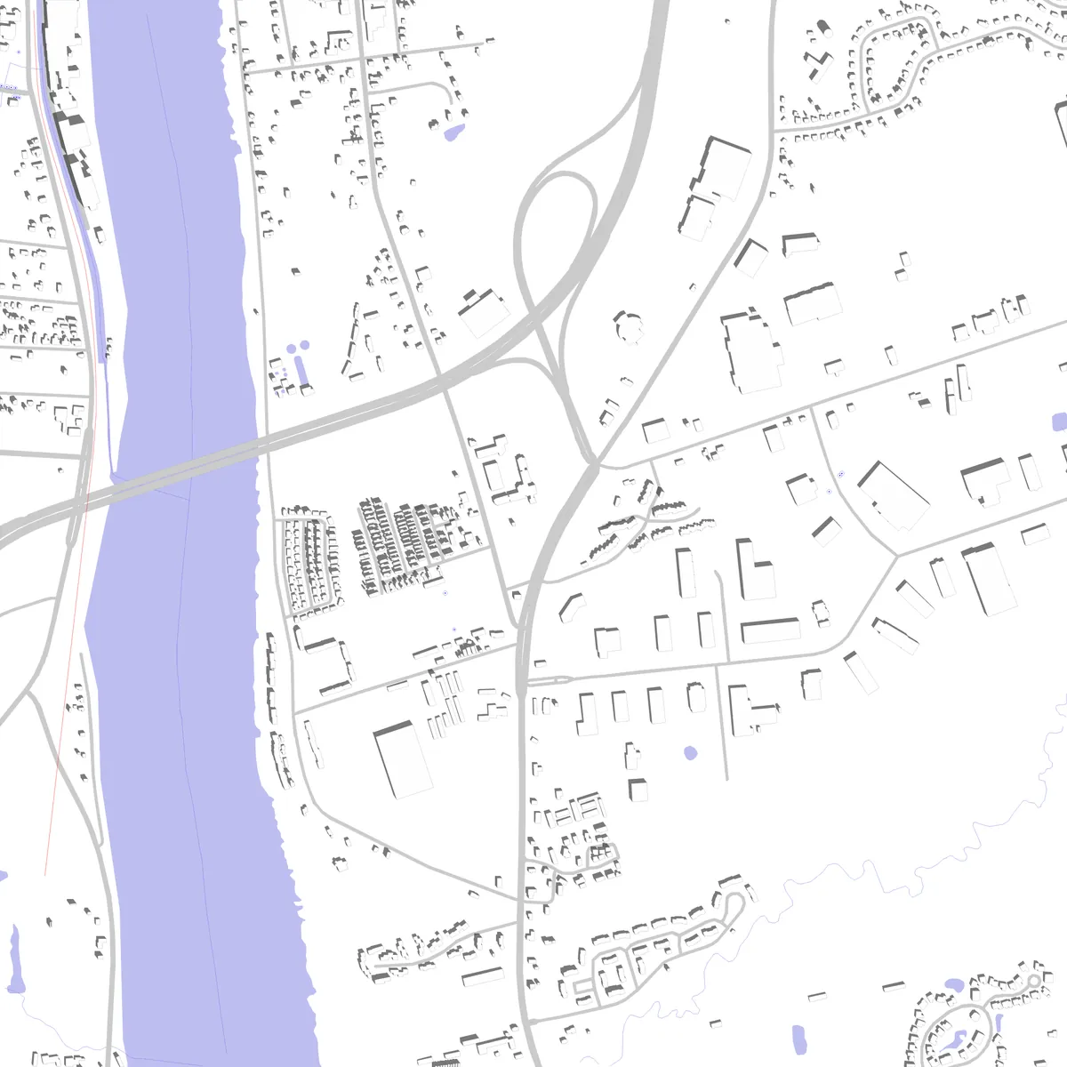 East Windsor Lageplan (2,5 km)