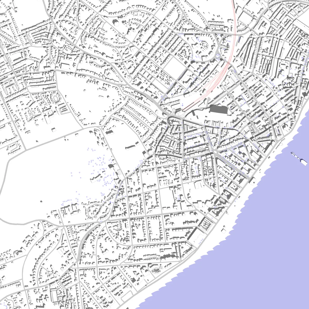 Eastbourne site plan (2.5 km)