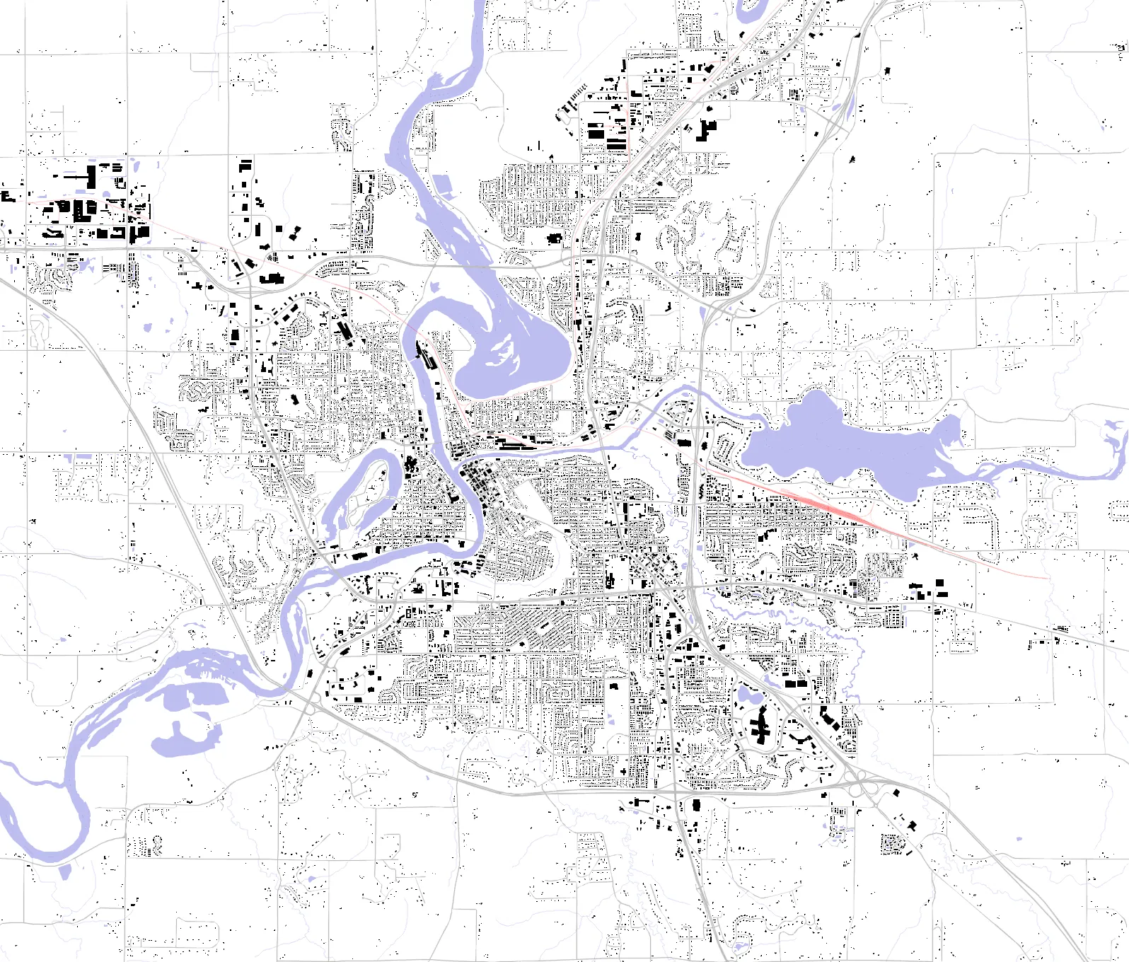 Eau Claire figure ground plan