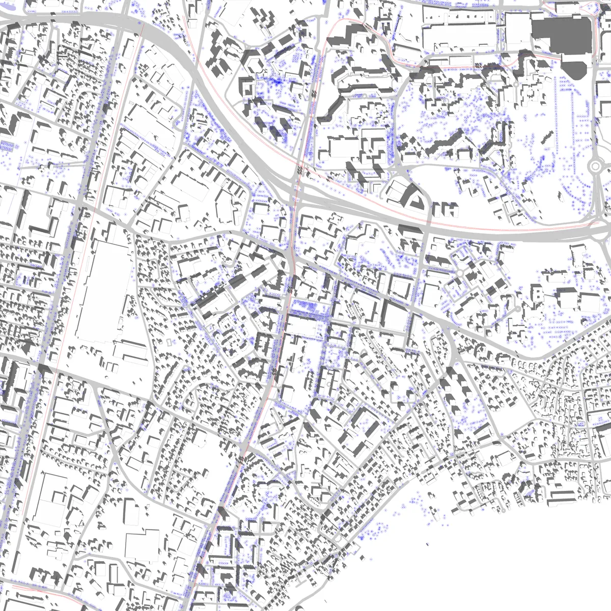 Échirolles plan de situation (2,5 km)