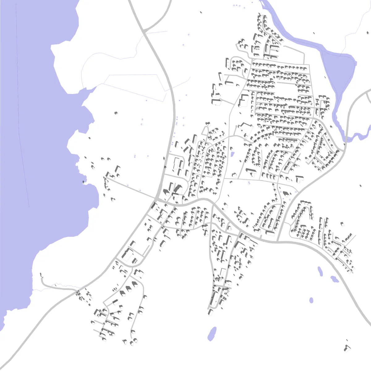 Egilsstaðir Lageplan (2,5 km)