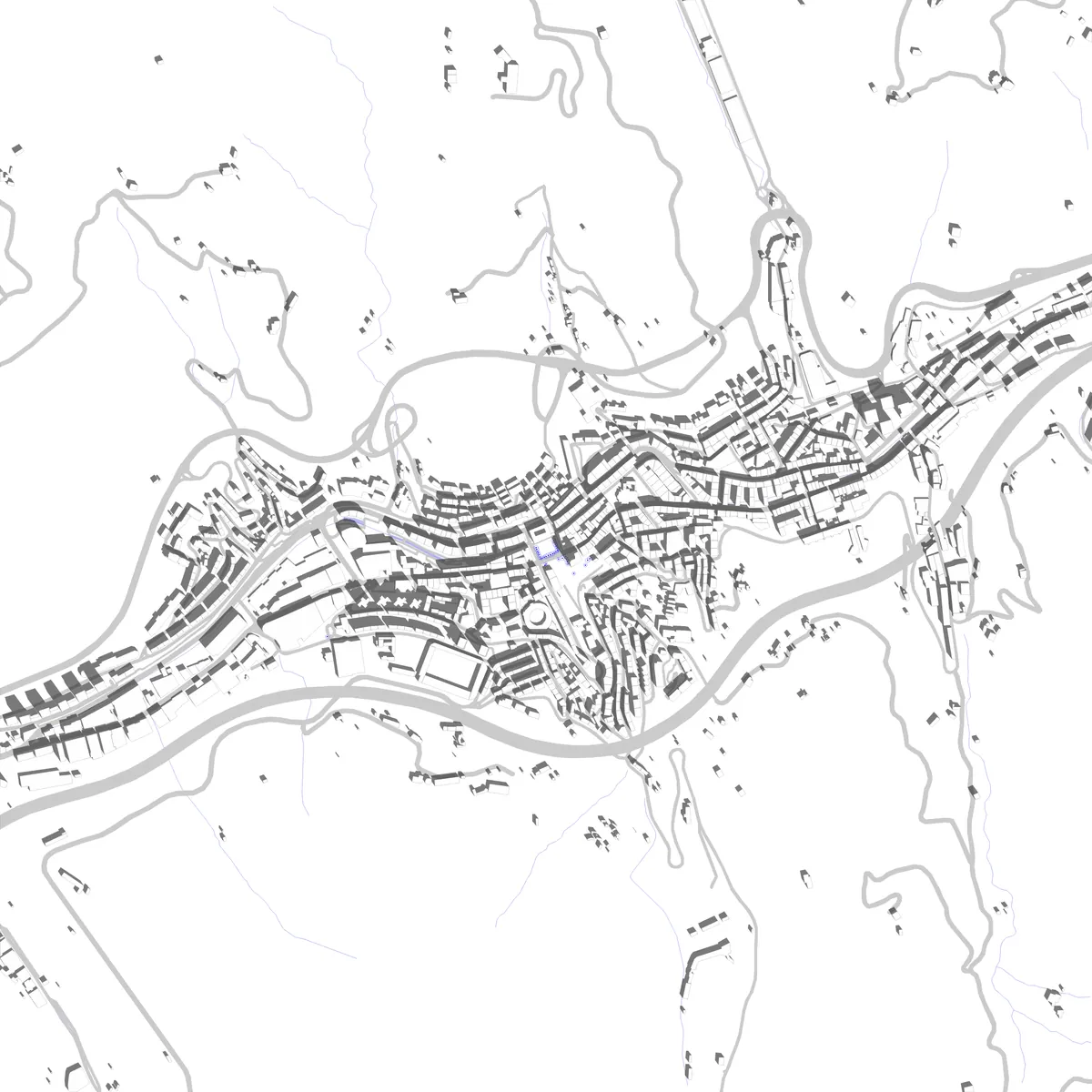 Eibar plano de situación (2,5 km)