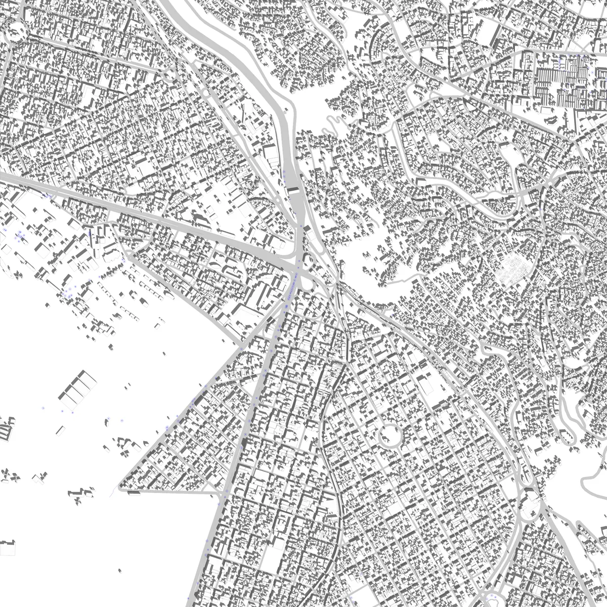 El Alto plano de situación (2,5 km)