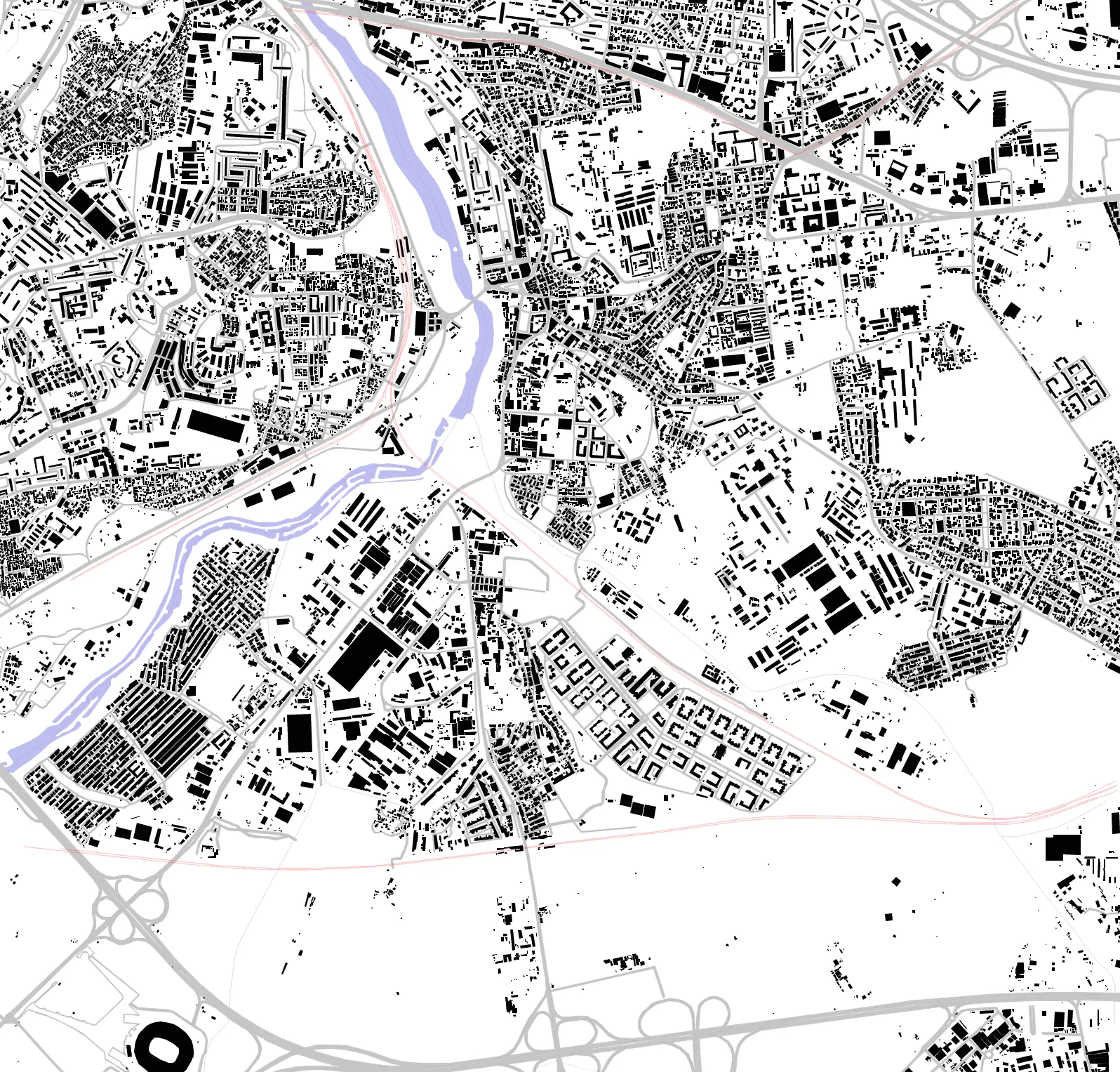 El Harrach figure ground plan