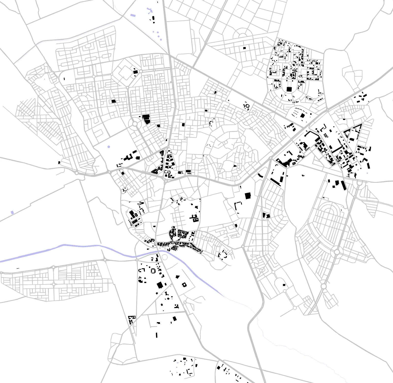 El Kelaa des Sraghna figure ground plan