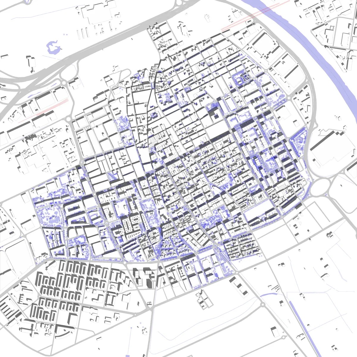 El Prat de Llobregat plano de situación (2,5 km)