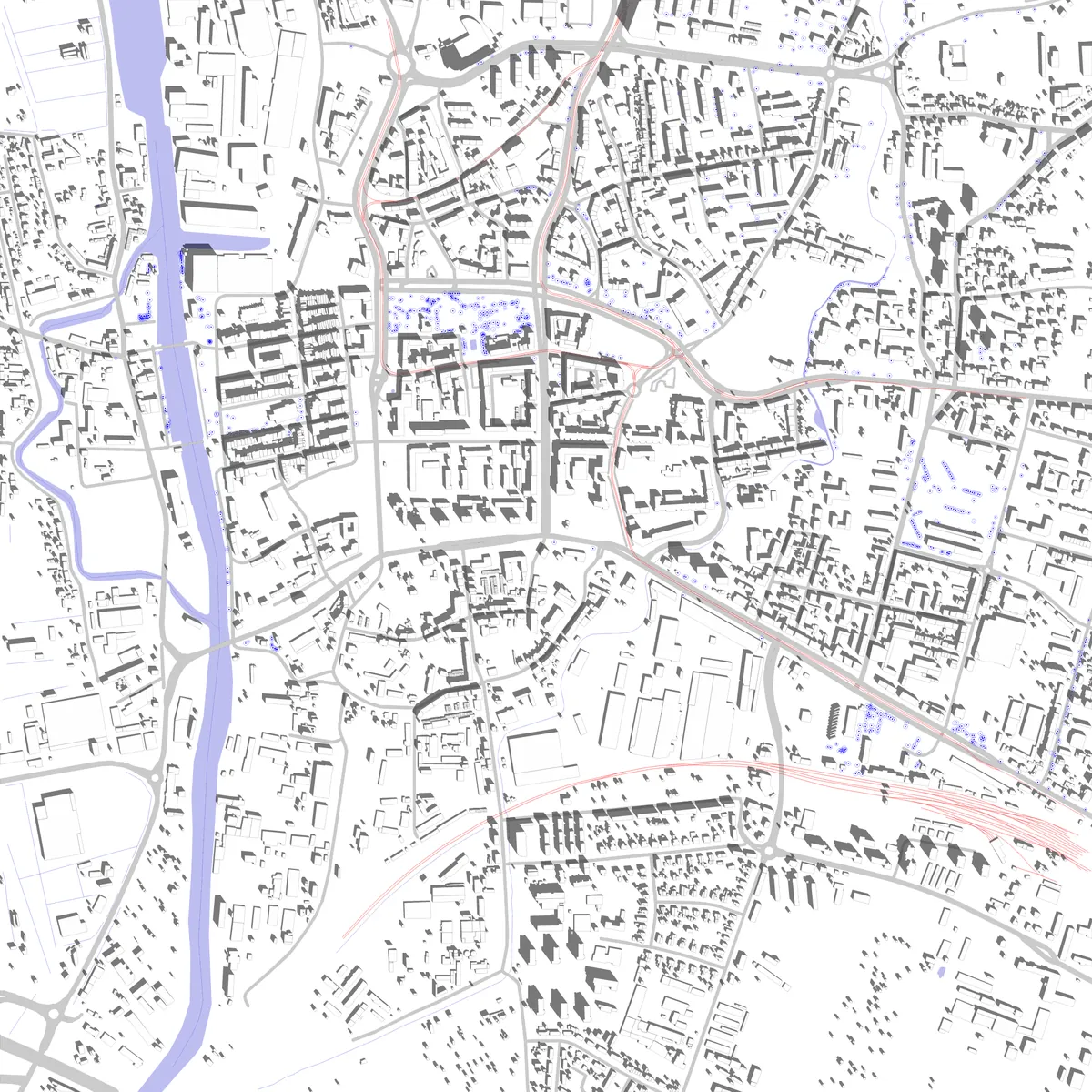 Elbląg Lageplan (2,5 km)
