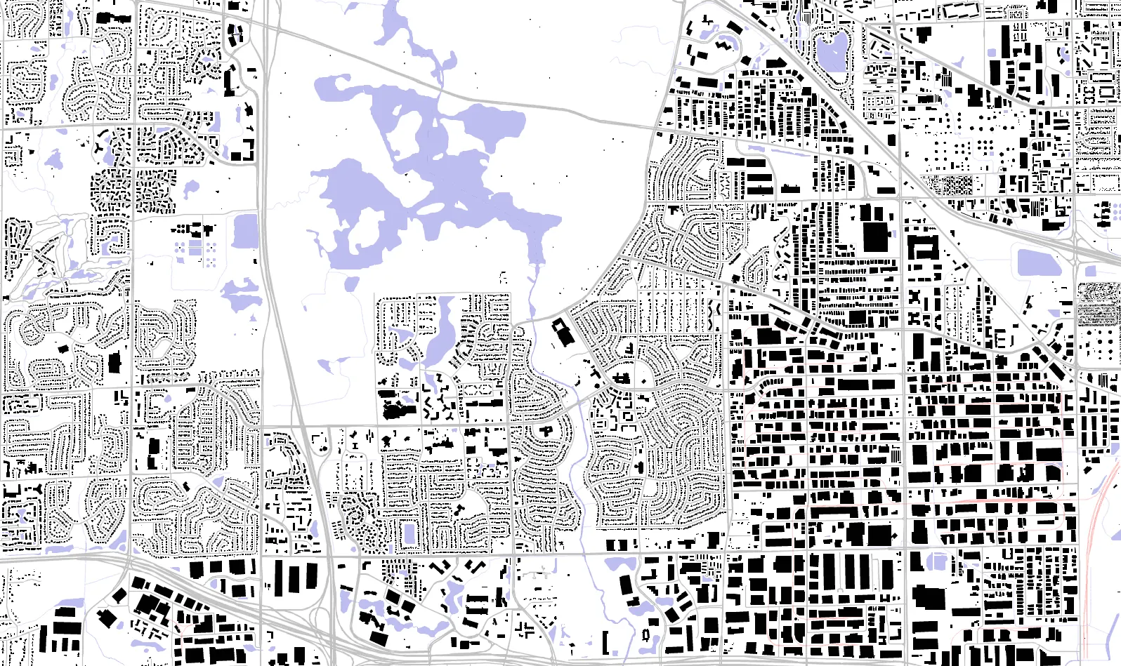 Elk Grove Village figure ground plan