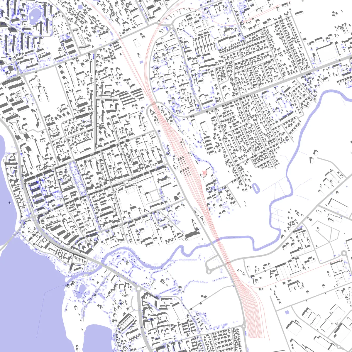 Ełk plan zagospodarowania (2,5 km)