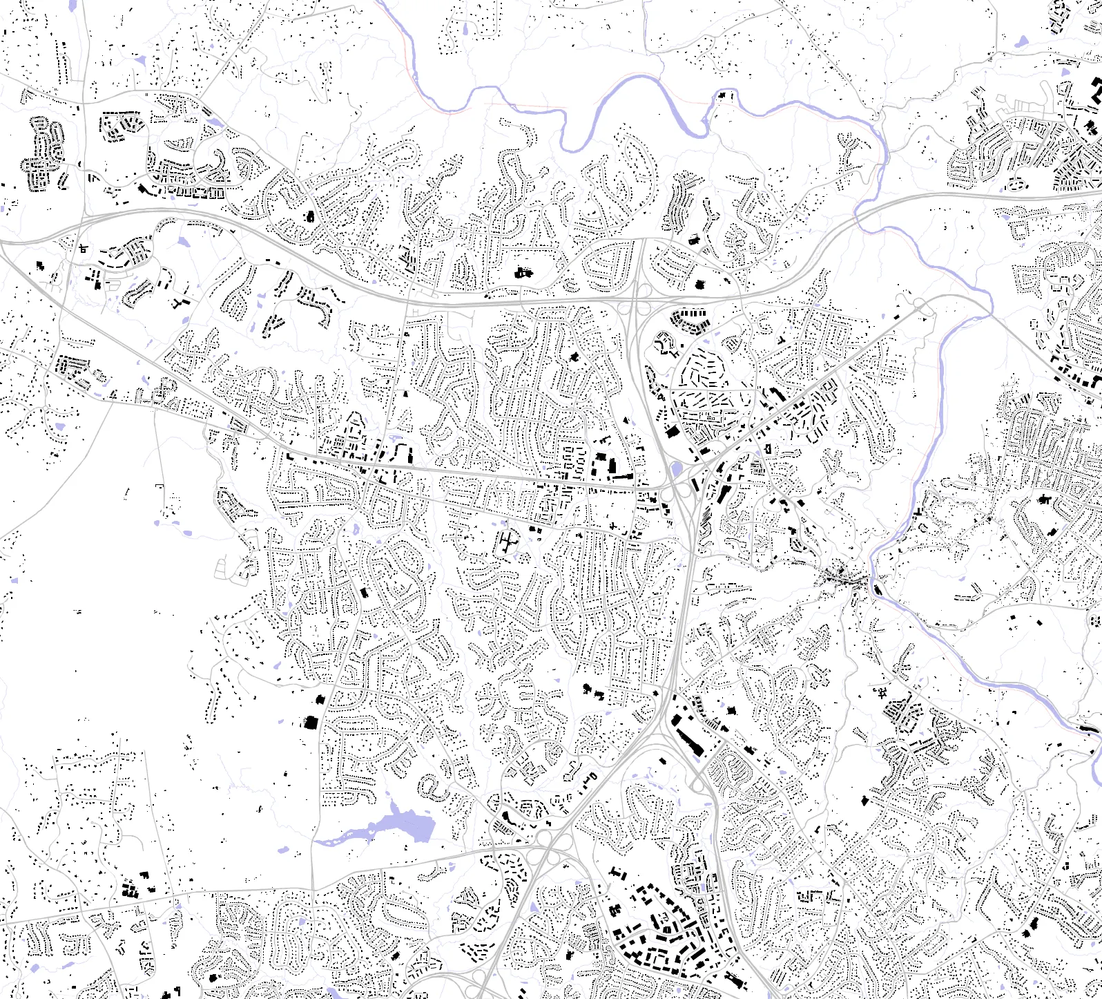 Ellicott City figure ground plan