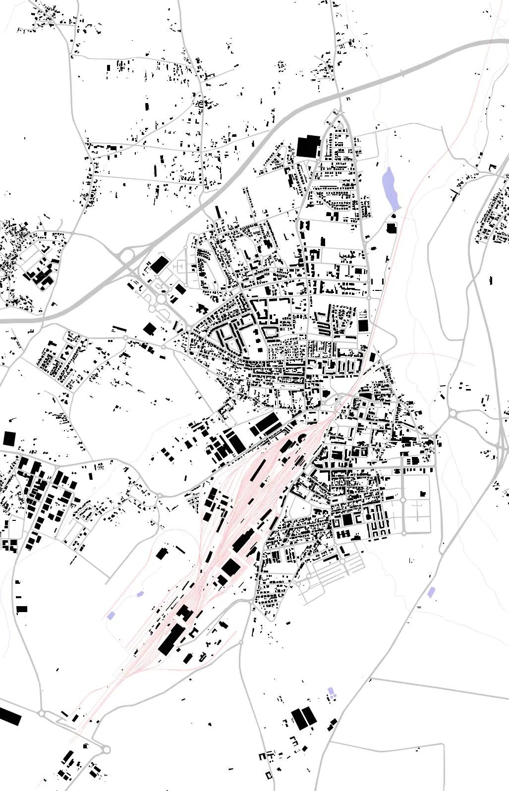 Entroncamento planta de cheios e vazios