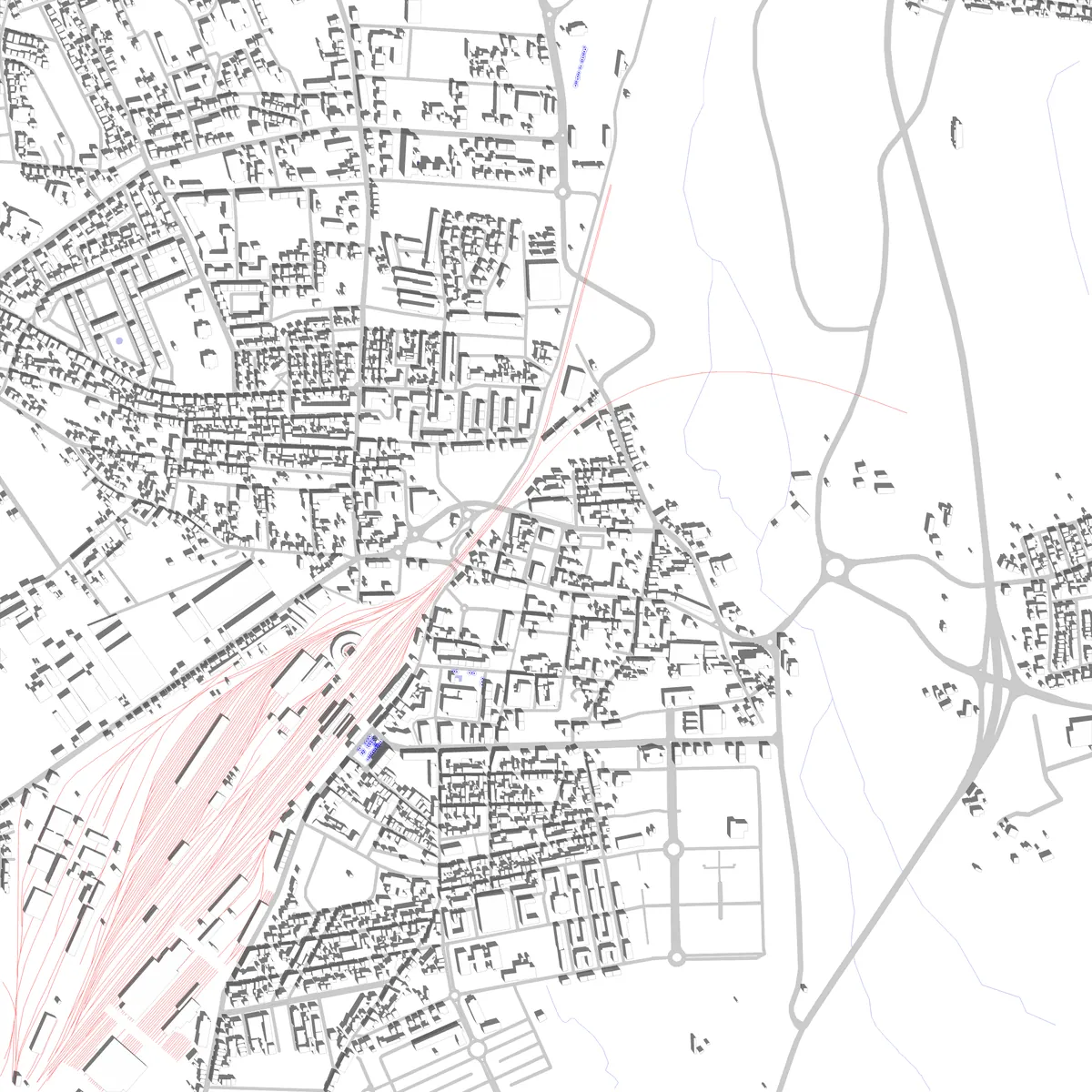 Entroncamento planta de localização (2,5 km)