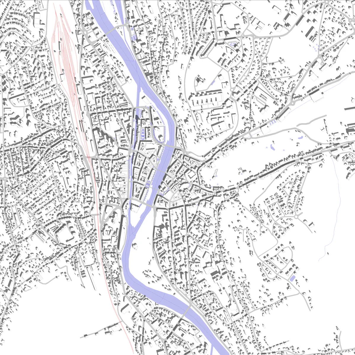 Épinal plan de situation (2,5 km)